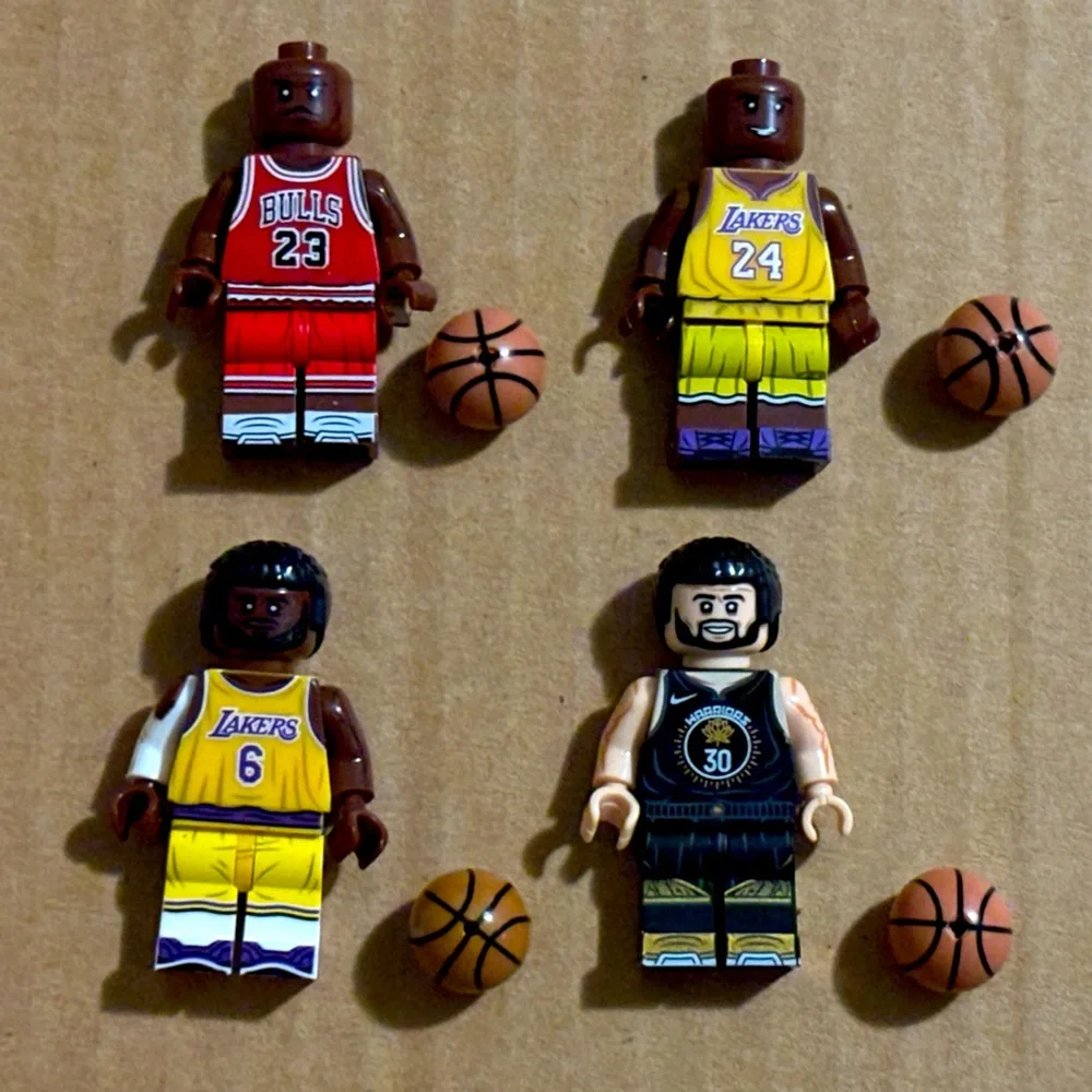 All 4 Michael Jordan Kobe Bryant Lebron James NBA Basketball Figures - Picture 1 of 2